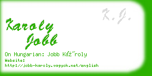 karoly jobb business card